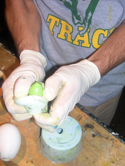 quail egg out of mold