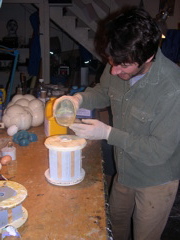 pouring goose egg